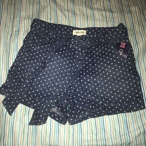 Blue jeans polka dot shorts