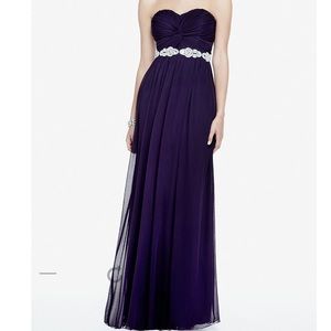 Davids Bridal Bridesmaid Dress in Eggplant!