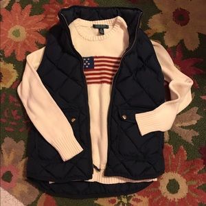 Ralph Lauren American Flag Sweater. Fits like S.