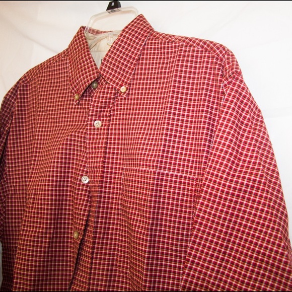 Button up red long sleeve shirt - Picture 3 of 3