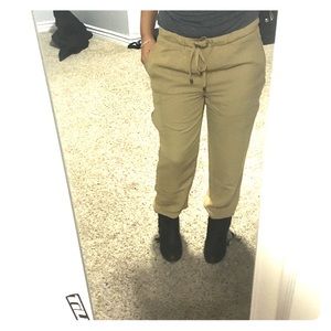 Tan slouch pants