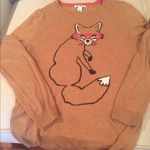 "What does the fox day" cotton sweater
