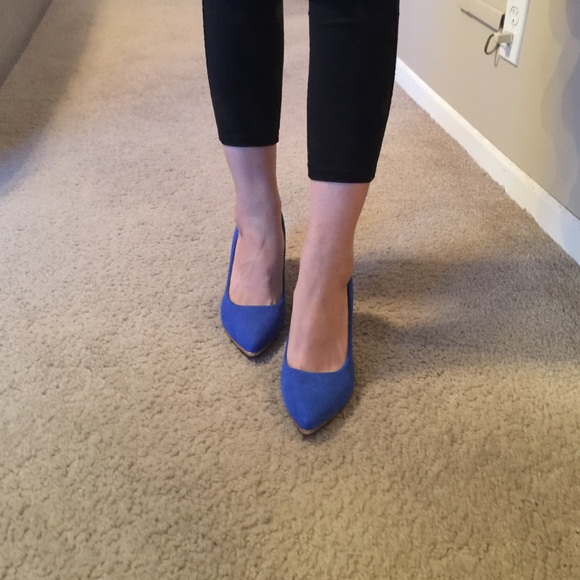 Authentic Gemeiqi ocean blue high heels shoes