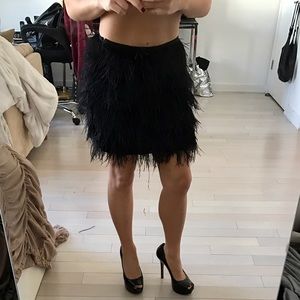 Michael Kors Ostrich Feather mini skirt
