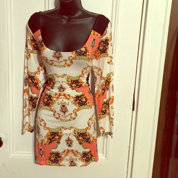 Sexy off the shoulder mini dress.