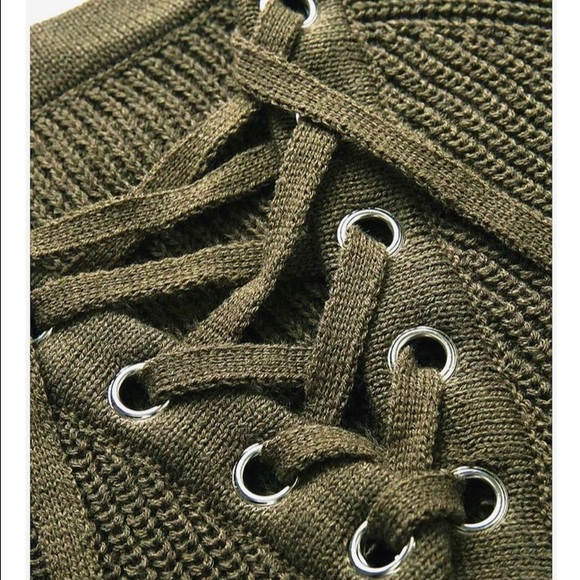 Last One ! CHIC Sweater Tunic Lace UP - Picture 3 of 4