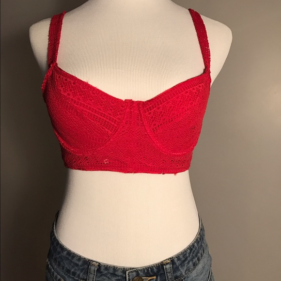 Red Crochet Bra Top