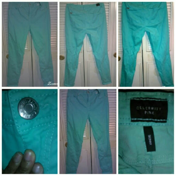 Mint Blue celebrity pink skinny jeans by Macy's