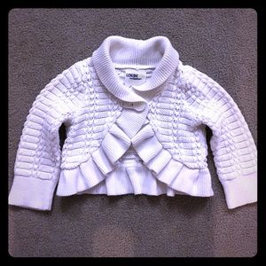 Single button ruffle cardigan