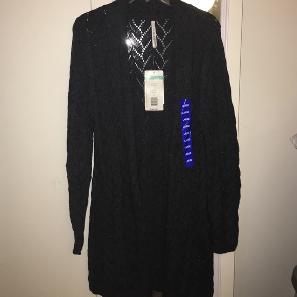 Mid length open cardigan. Sz Large