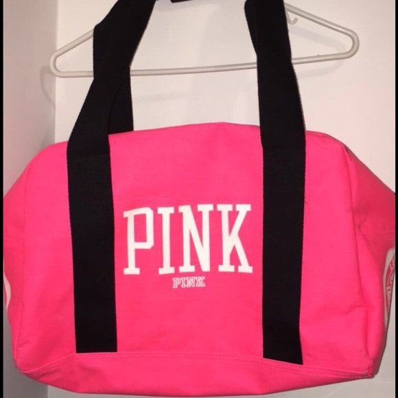 VS pink duffle luggage bag