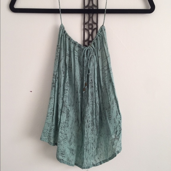 Tiare Hawaii flowy beach backless top in teal - Picture 2 of 4