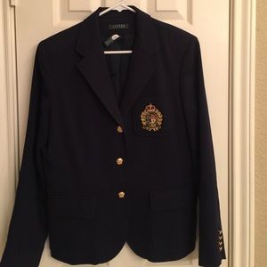 Preppy crested blazer