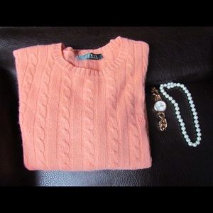 100% CASHMERE SWEATER by POLO RAPLH LAUREN SZ 6