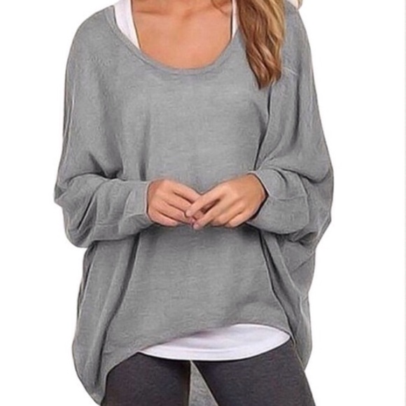 Sweaters - 🆕•JUST IN• Gray Baggy Batwing Sweater