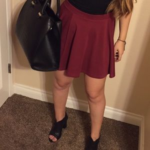 Burgundy skirt