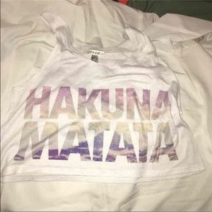 hakuna matata crop top