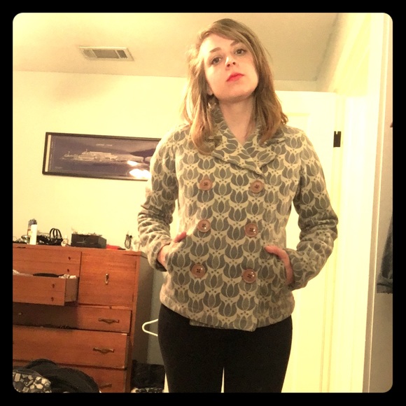 Unique Fossil floral pea coat