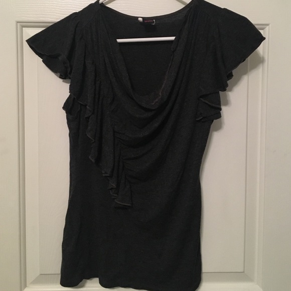 Grey ruffle top - Picture 1 of 1