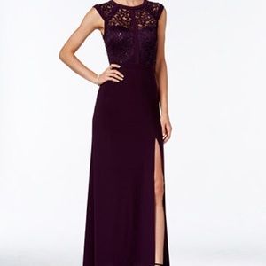 Beaded Lace cap sleeve gown Plum ... worn once