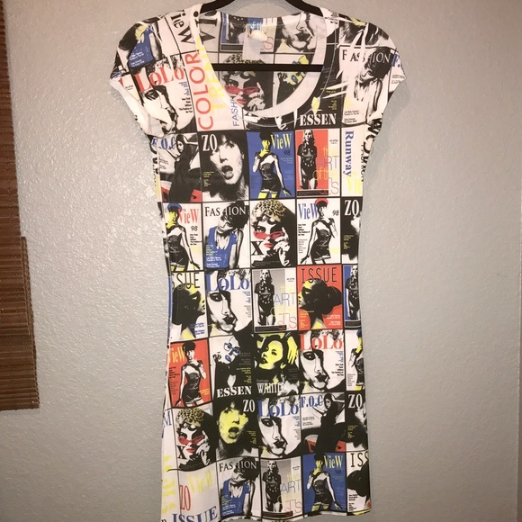 FASHION Dress - Magazine Cover Print