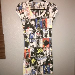FASHION Dress - Magazine Cover Print