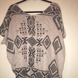Plus Size Tribal Print Top