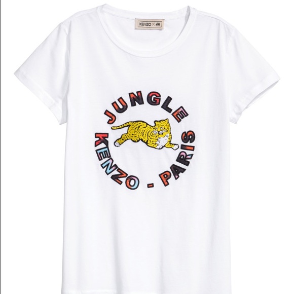 KENZO x H&M white graphic tee