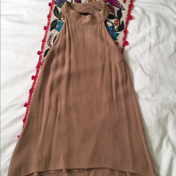 For love & lemons tan and black lace tank XS