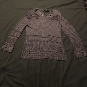 Nwot Boho Crochet netted top