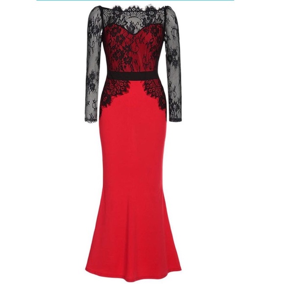 Black and Red Dress
