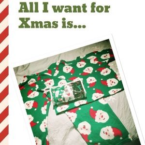 Holiday underwear and pajama set.