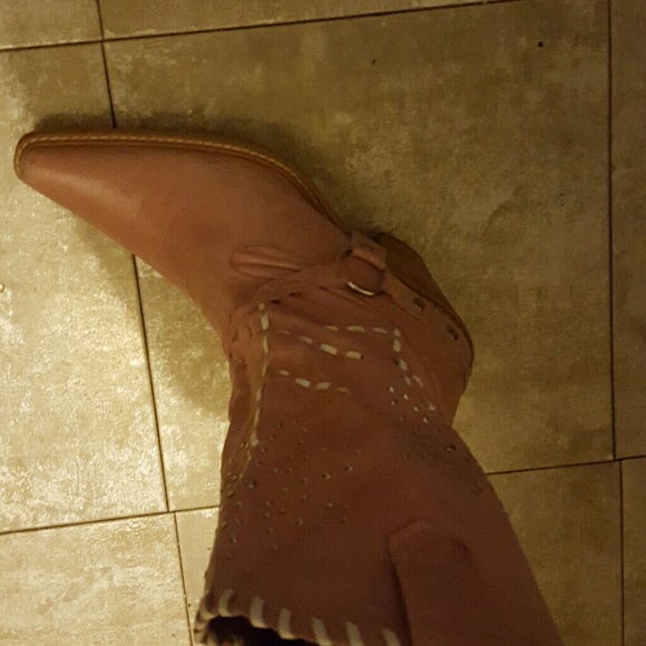 Steve madden pink cowboy boots.