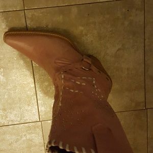 Steve madden pink cowboy boots.