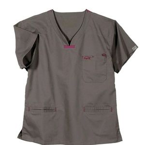 Grey Iguanamed Scrub Top