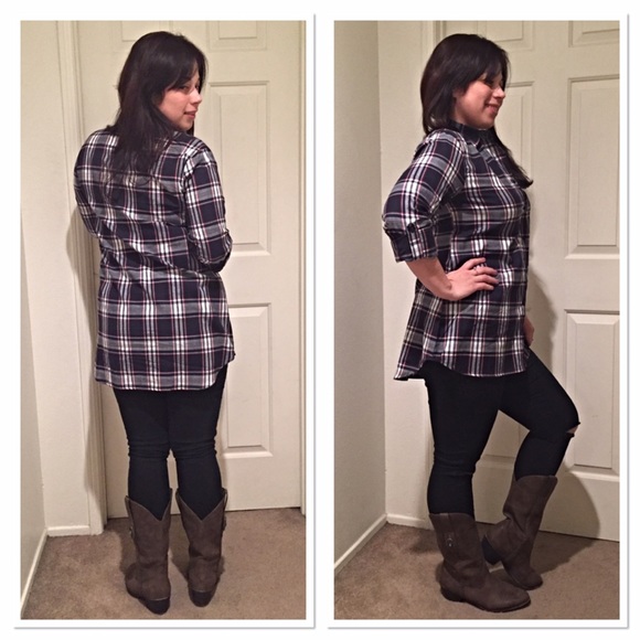 💓Woman's Plaid Dress Boyfriend Shirt