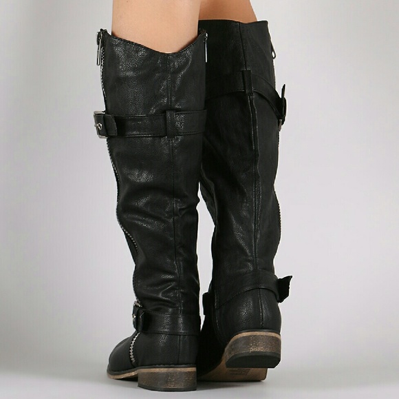 $🔴Last 5.5🖤 Zipper Ridding Black Boots - Picture 4 of 4