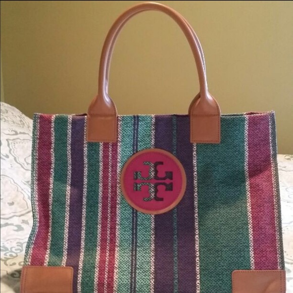 TRADE Tory Burch Violet Tribe Ella Tote & KS bag