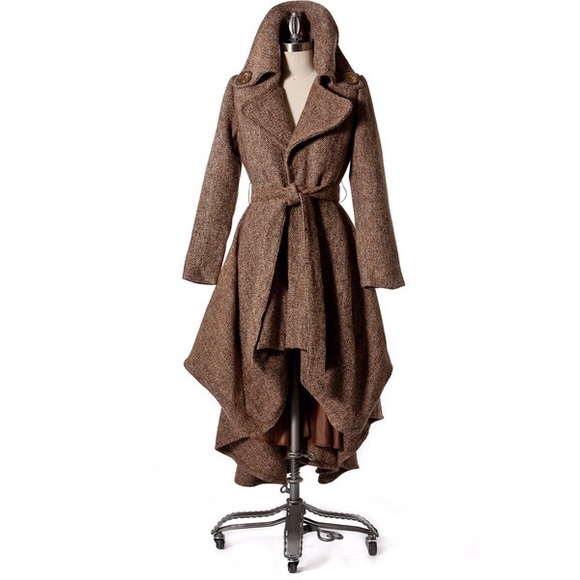 Wool high low coat