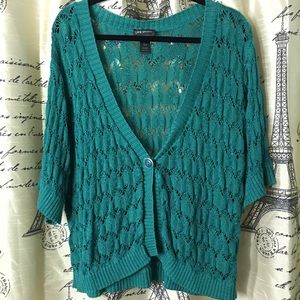 Lane Bryant Emerald Green Cardigan