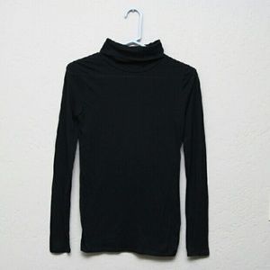 Mossimo Black Turtleneck Tissue Tee