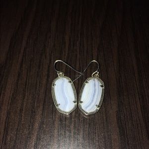 Blue agate Kendra Scott earrings Elle