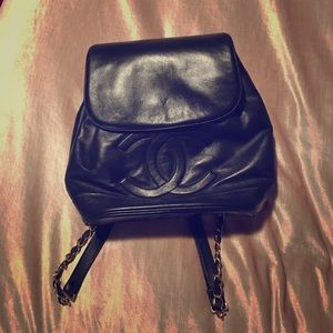 CHANEL backpack purse.