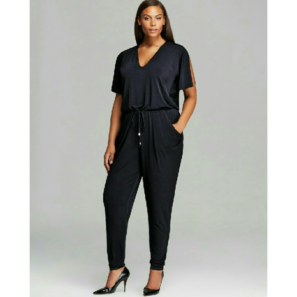 New! MICHAEL KORS Plus Size Jumpsuit Dark Blue - Picture 2 of 4