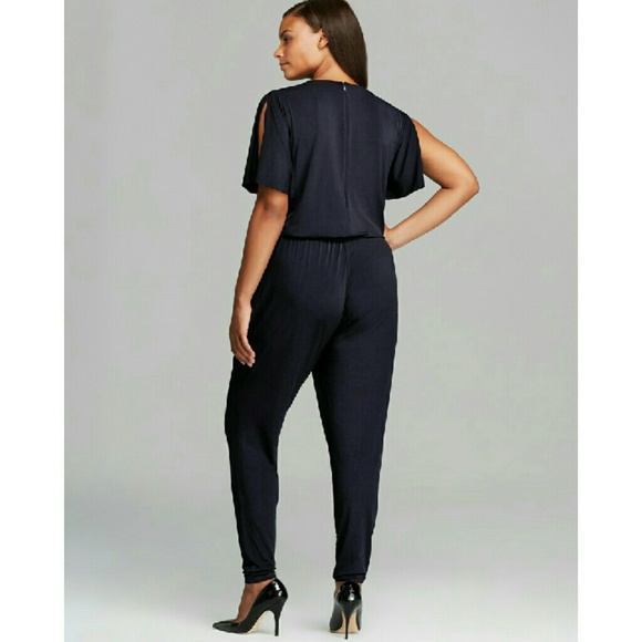 New! MICHAEL KORS Plus Size Jumpsuit Dark Blue - Picture 3 of 4