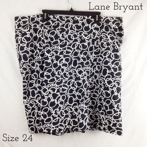Lane Bryant Fit and Flare Circular Patterned Skirt