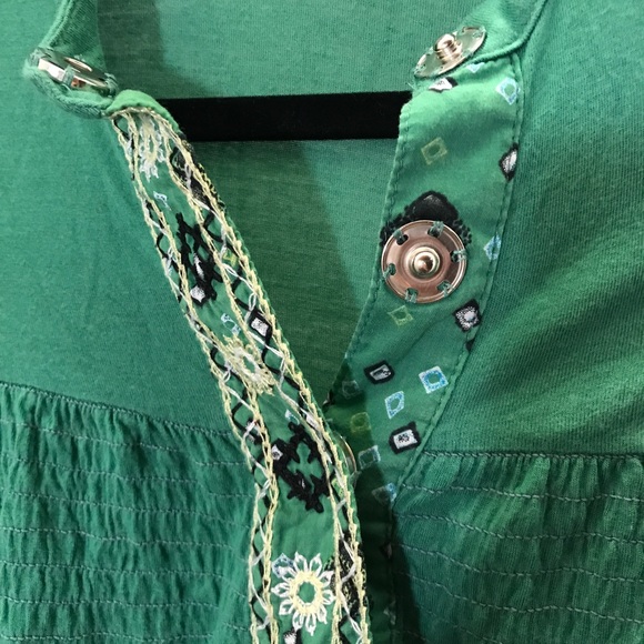 Green soft Free People shirt - Picture 4 of 5