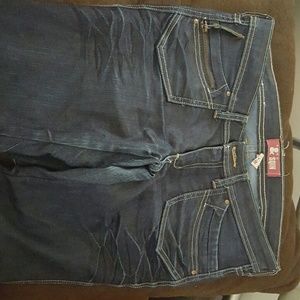 Hnm denim blue jeans size 31 with a few designs.