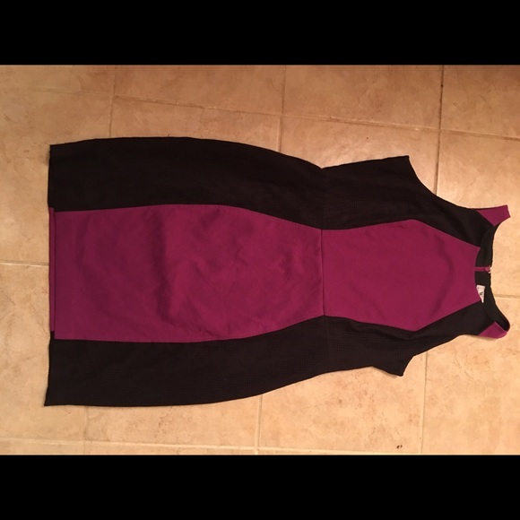 Deep purple and black fitted dress only worn once