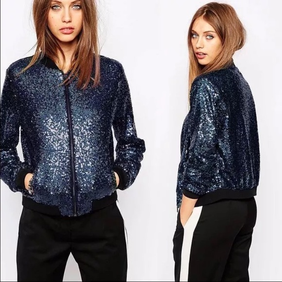 ๐Last one๐Chic Sequin zip up cardigan jacket - Picture 2 of 3